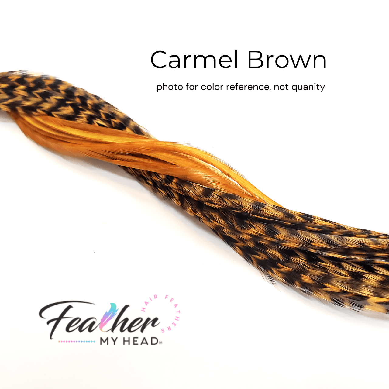 Carmel Brown Feather Hair Extension kit by Feather My Head Hair Feathers in long lengths you will love