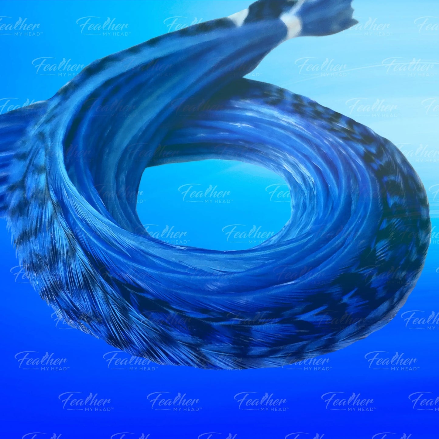 Electric Blue Hair Feather