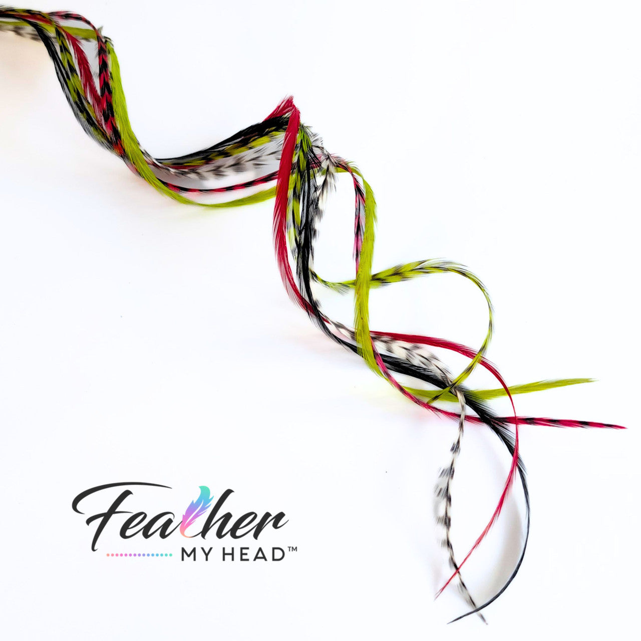 Unveiling our "Don't Be a Grinch" Christmas Hair Feather Collection! Dive into the festive cheer with green, red, classic black, and natural black and white grizzly striped feather extensions. Let your hair embody the holiday magic and shake off any Grinch vibes. This collection is your ticket to a jolly, spirited look that screams Christmas joy. So, don't be a Grinch – adorn your locks with these playful feathers and spread the merriment in style!