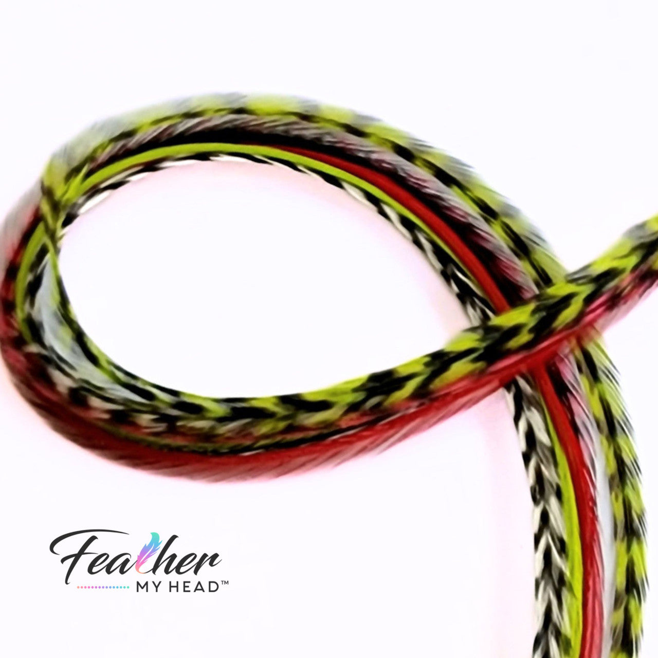 Unveiling our "Don't Be a Grinch" Christmas Hair Feather Collection! Dive into the festive cheer with green, red, classic black, and natural black and white grizzly striped feather extensions. Let your hair embody the holiday magic and shake off any Grinch vibes. This collection is your ticket to a jolly, spirited look that screams Christmas joy. So, don't be a Grinch – adorn your locks with these playful feathers and spread the merriment in style!