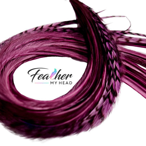 Plum Purple Hair Feather