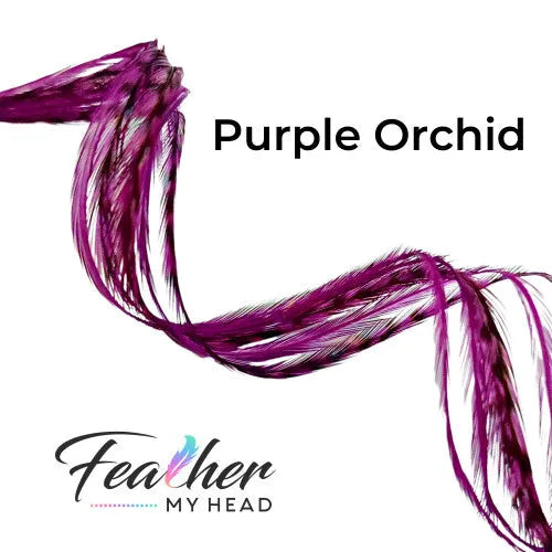 Purple Orchid Hair Feather