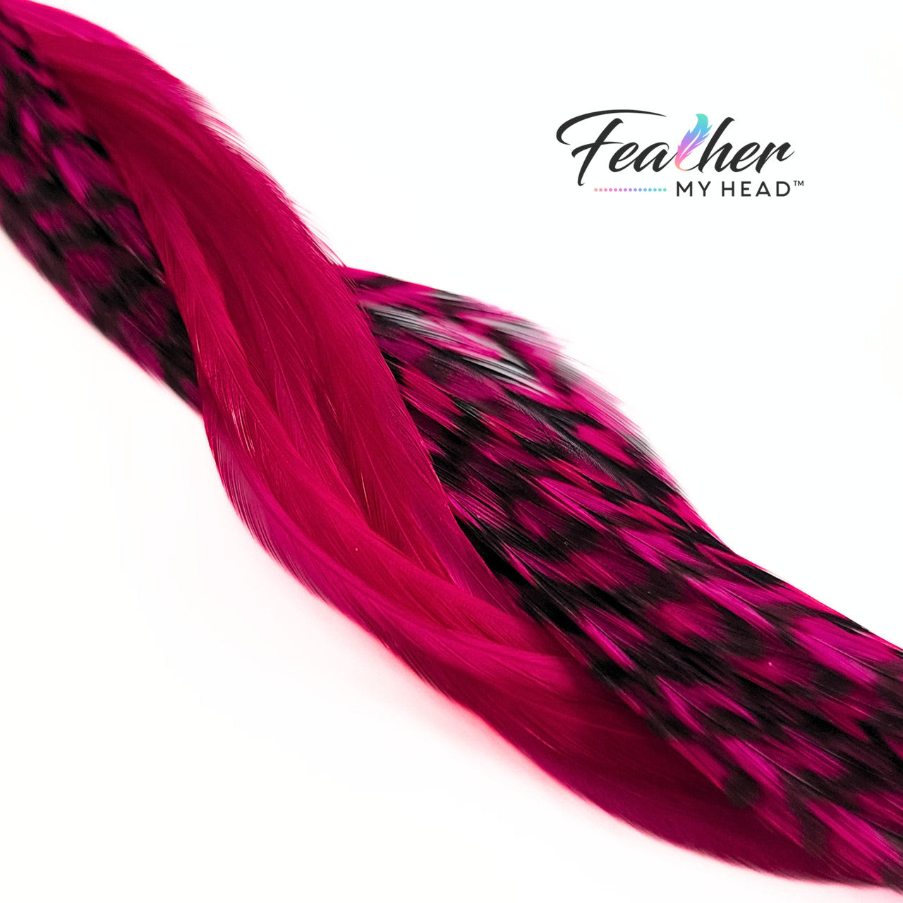 Inspired by the fiery hues of a desert sunset and the vibrant energy of blooming wildflowers, our Fuchsia Pink Hair Feathers exude confidence and passion. This electrifying shade evokes feelings of bold self-expression, blending the intensity of magenta with the softness of a pink glow. It's playful yet fierce, like a streak of summer lightning or the petals of a tropical orchid.