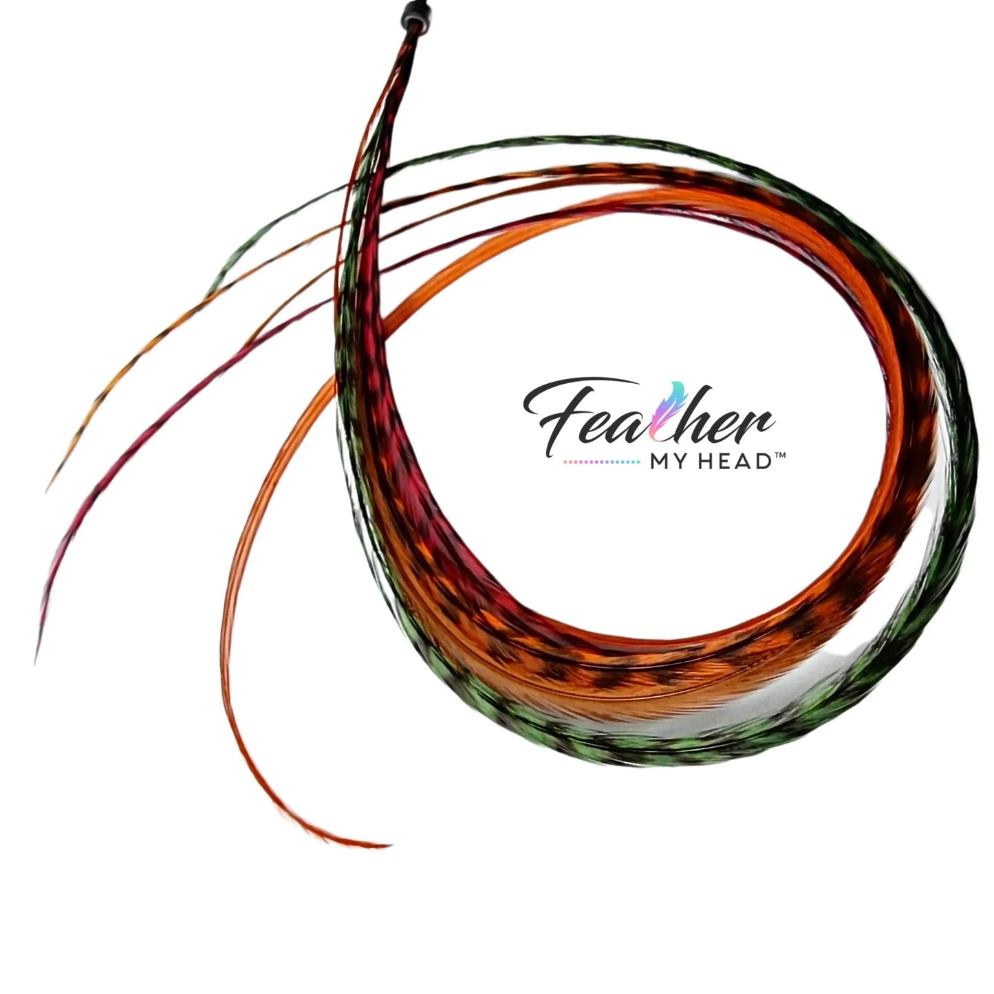 Fall In Love Hair Feather Extension Collection of hair feathers dyed colors of Carmel Brown, Fawn and Natural Medium Brown