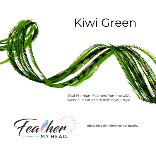 Kiwi Green Hair Feather