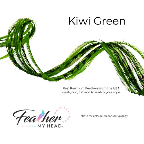 Kiwi Green Hair Feather