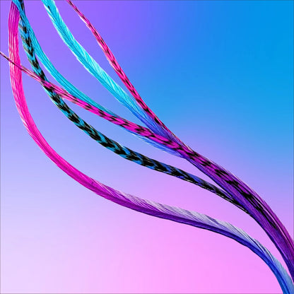 Summer Breeze Rainbow Tie Dye Hair Feather