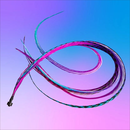 Summer Breeze Rainbow Tie Dye Hair Feather