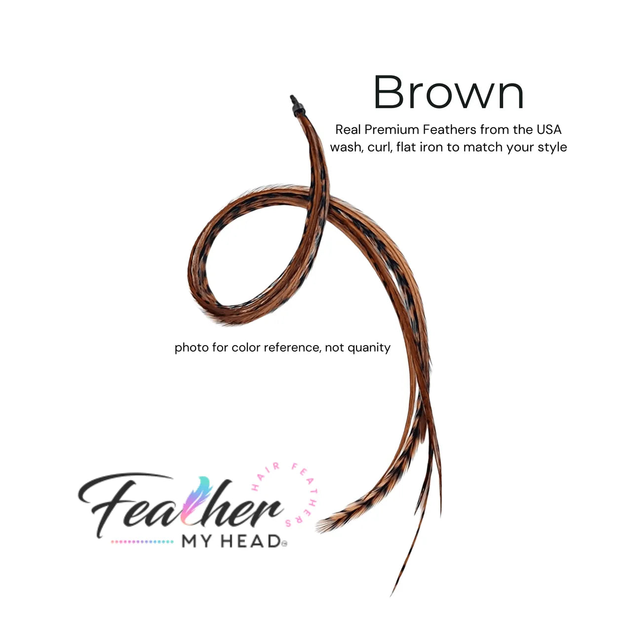 Brown Feather Hair Extension kit by Feather My Head Hair Feathers in long lengths you will love