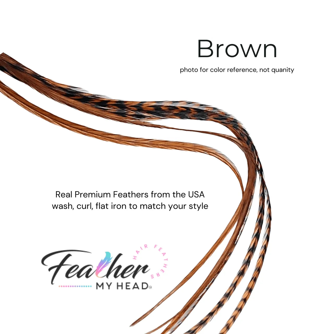 Brown Feather Hair Extension kit by Feather My Head Hair Feathers in long lengths you will love