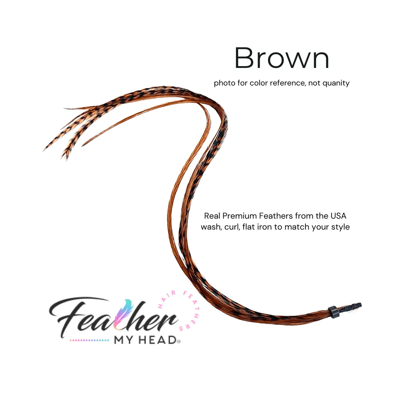 Brown Feather Hair Extension kit by Feather My Head Hair Feathers in long lengths you will love