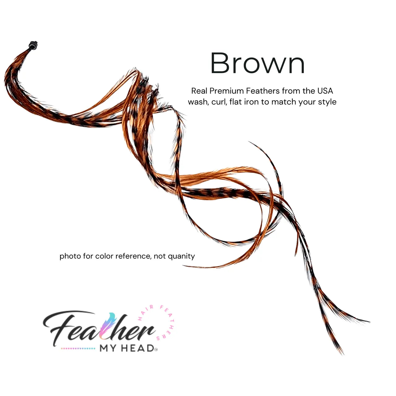 Brown Feather Hair Extension kit by Feather My Head Hair Feathers in long lengths you will love