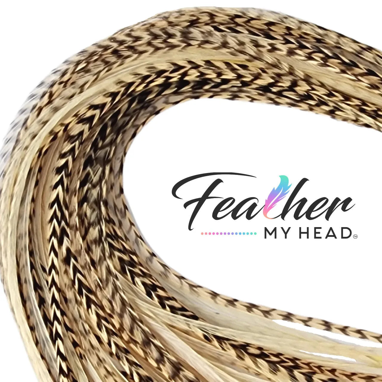 Feather My Head Hair Feathers in a light Champagne Color