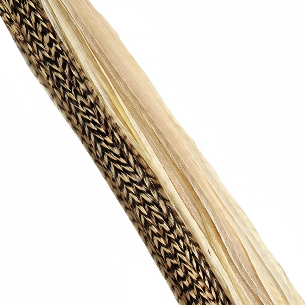 Feather My Head Hair Feathers in a light Champagne Color