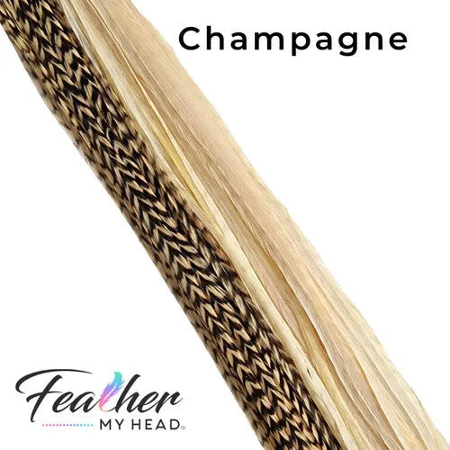 Champagne Beige Hair Feather
