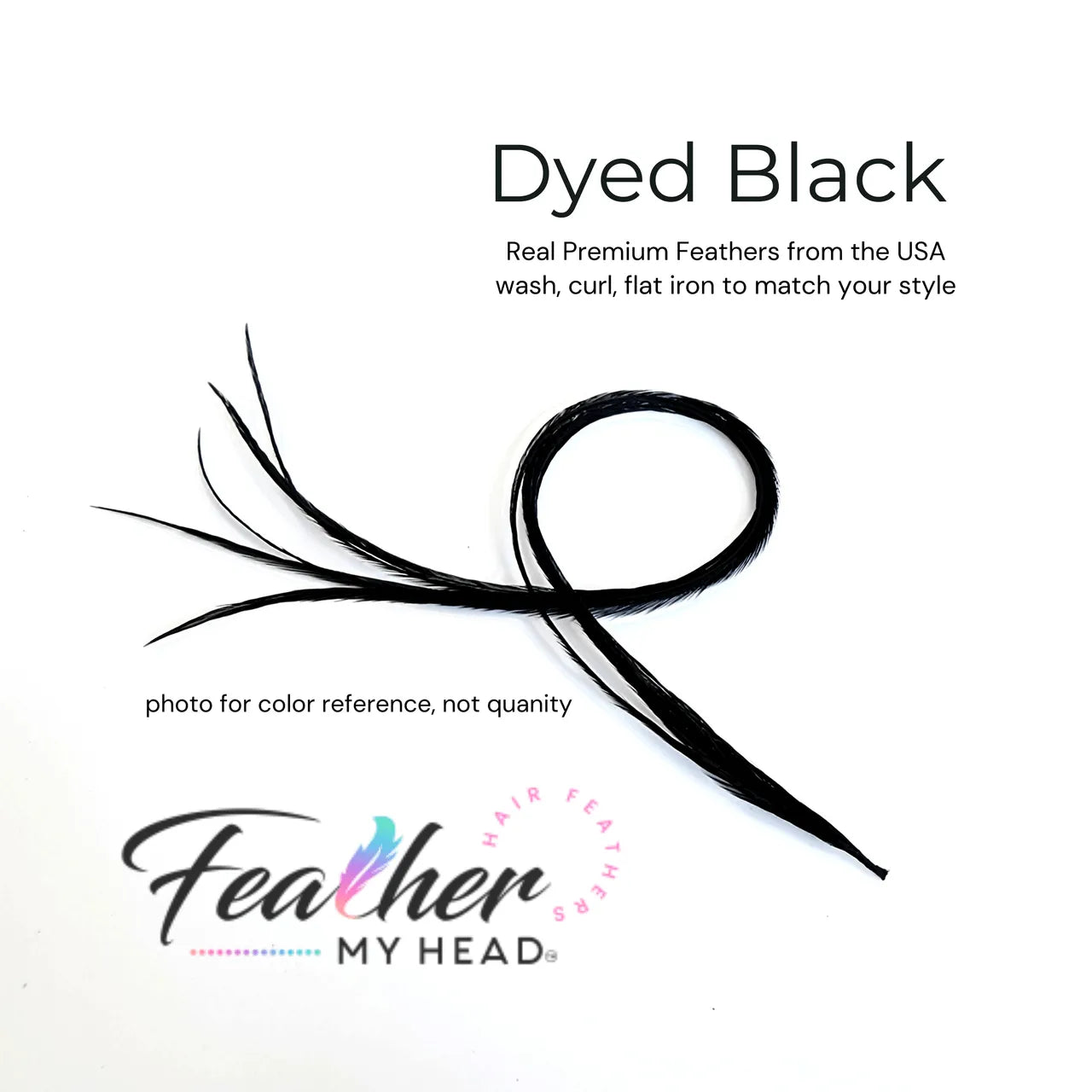 Black feather hair extension kit by feather my head in long lengths you will love