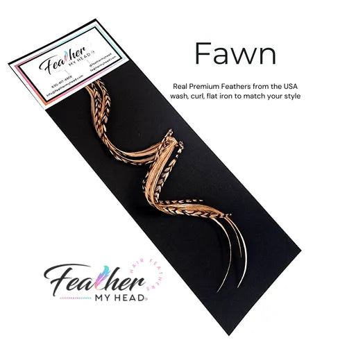 Fawn Brown Hair Feather