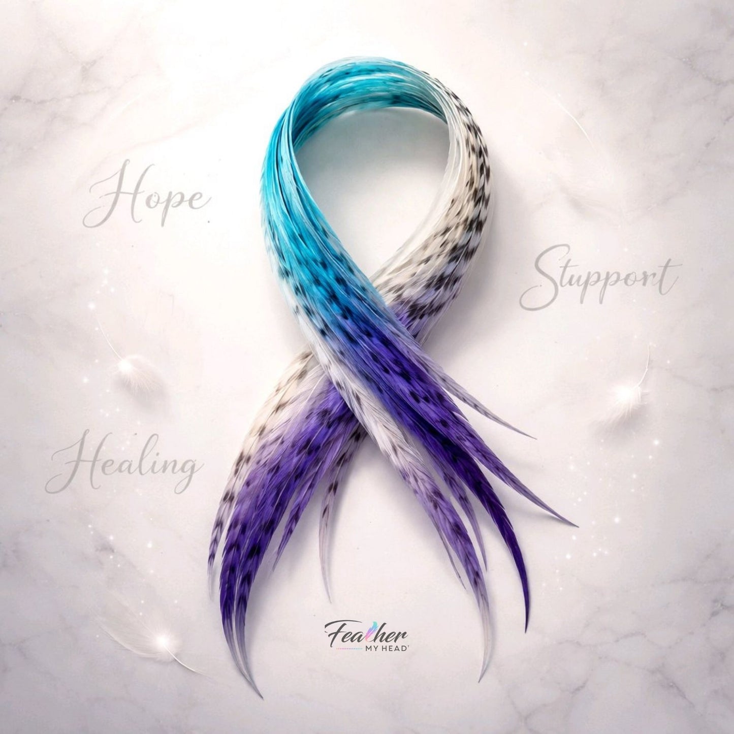 Hopes and Dreams Awareness Hair Feather