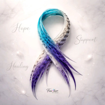 Hopes and Dreams Awareness Hair Feather