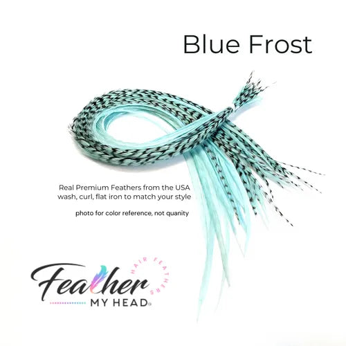 Blue Frost Hair Feather