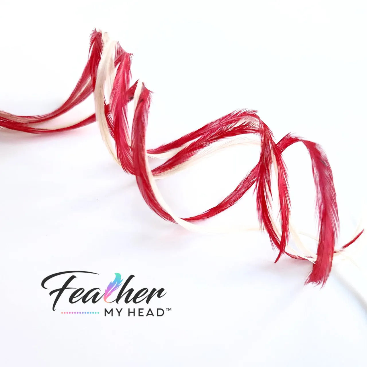 Candy Cane Lane Feather Hair Extensions