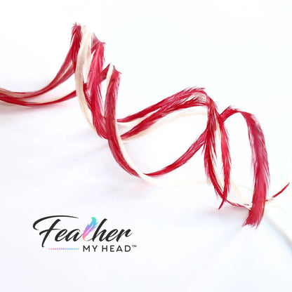 Candy Cane Lane Feather Hair Extensions