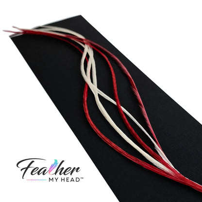Candy Cane Lane Feather Hair Extensions