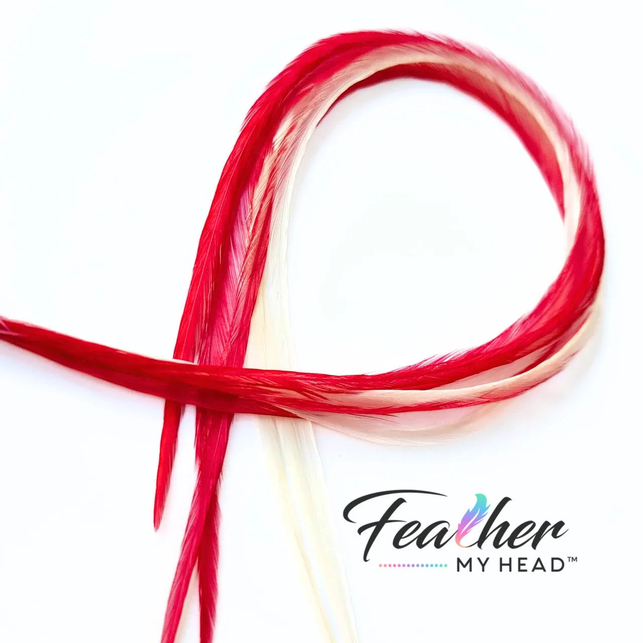 Candy Cane Lane Feather Hair Extensions