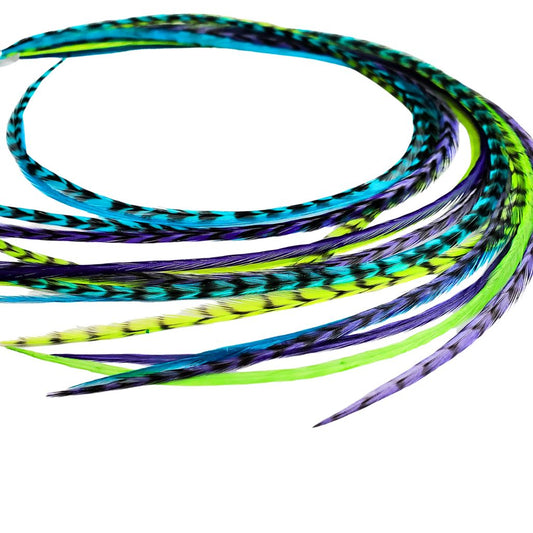 Caribbean Feather Hair Extensions Mix