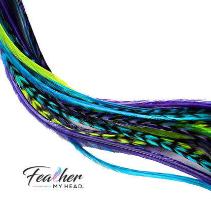 Caribbean Feather Hair Extensions Mix