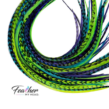 Caribbean Feather Hair Extensions Mix