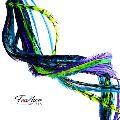 Caribbean Feather Hair Extensions Mix
