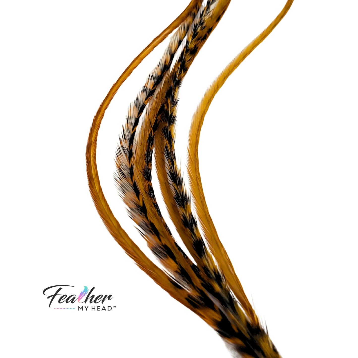 Carmel Brown Hair Feather