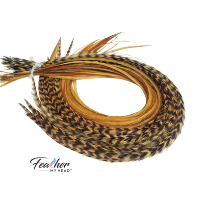 Carmel Brown Hair Feather