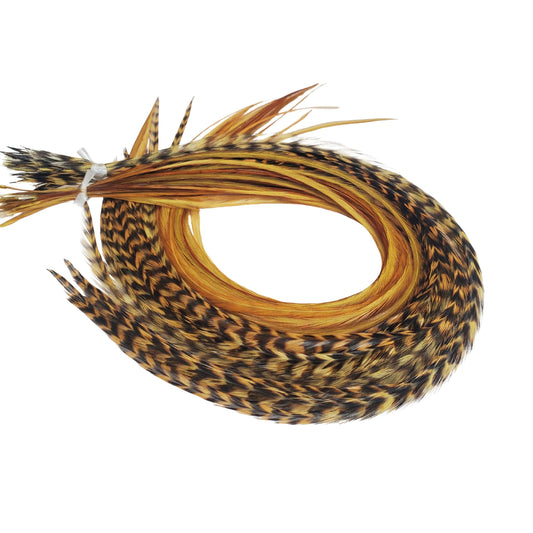 Carmel Brown Hair Feather