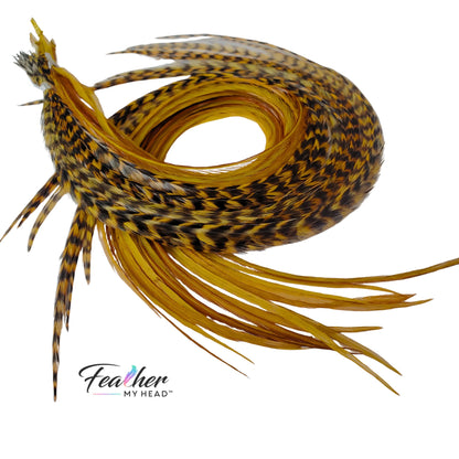 Carmel Brown Hair Feather