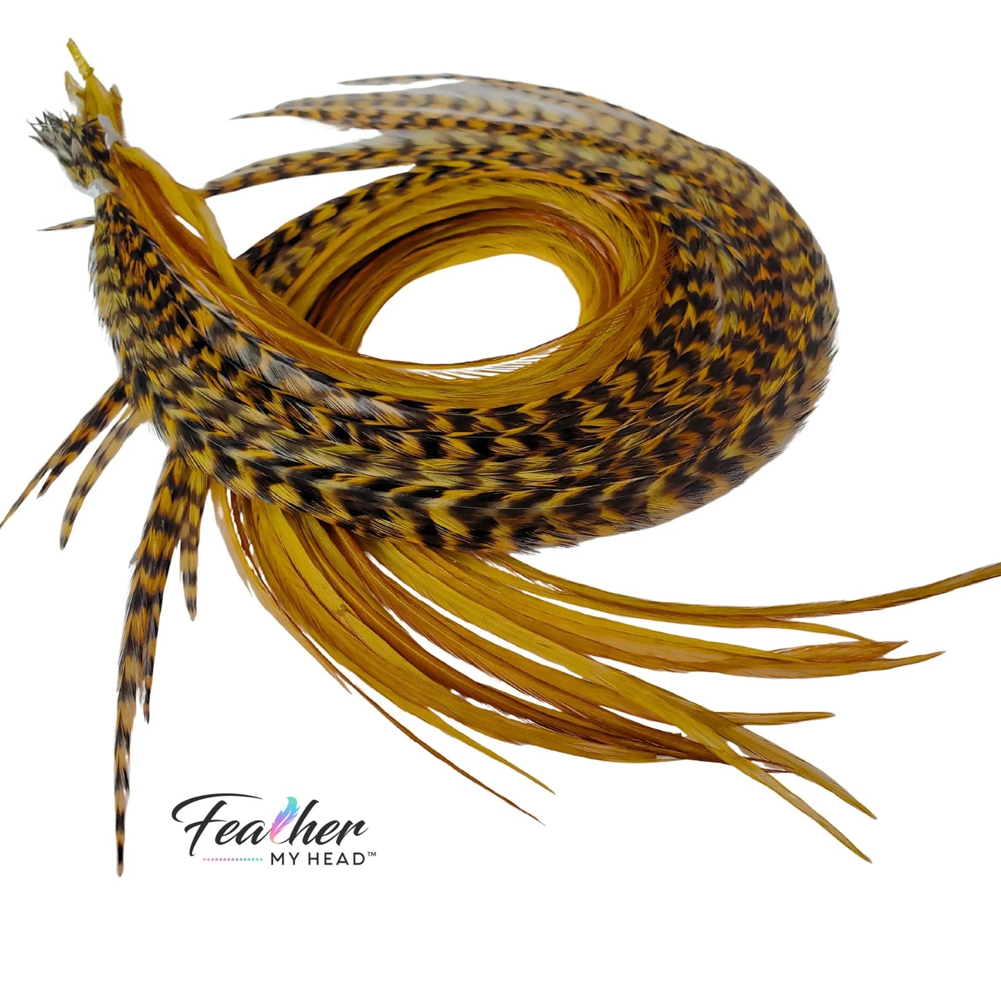 Carmel Brown Hair Feather