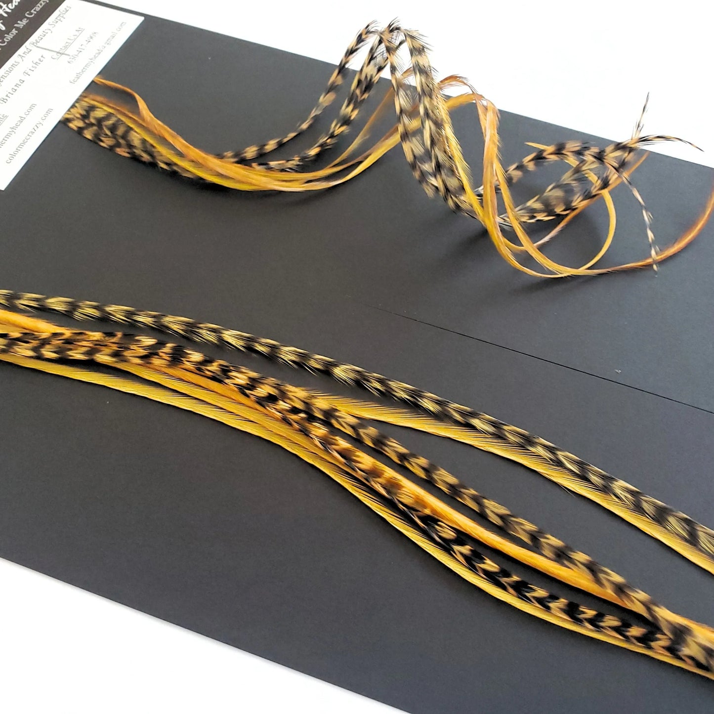 Carmel Brown Hair Feather