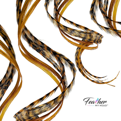 Carmel Brown Hair Feather