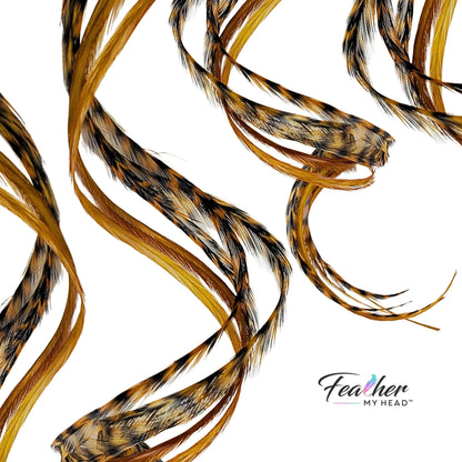 Carmel Brown Hair Feather