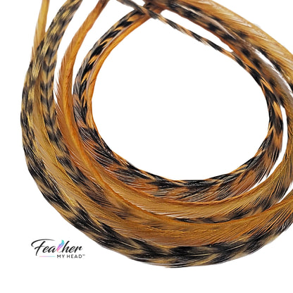 Carmel Brown Hair Feather