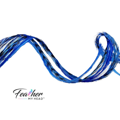 Electric Blue Hair Feather