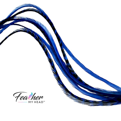 Electric Blue Hair Feather