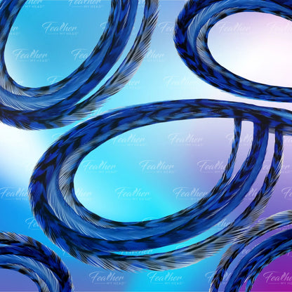 Electric Blue Hair Feather