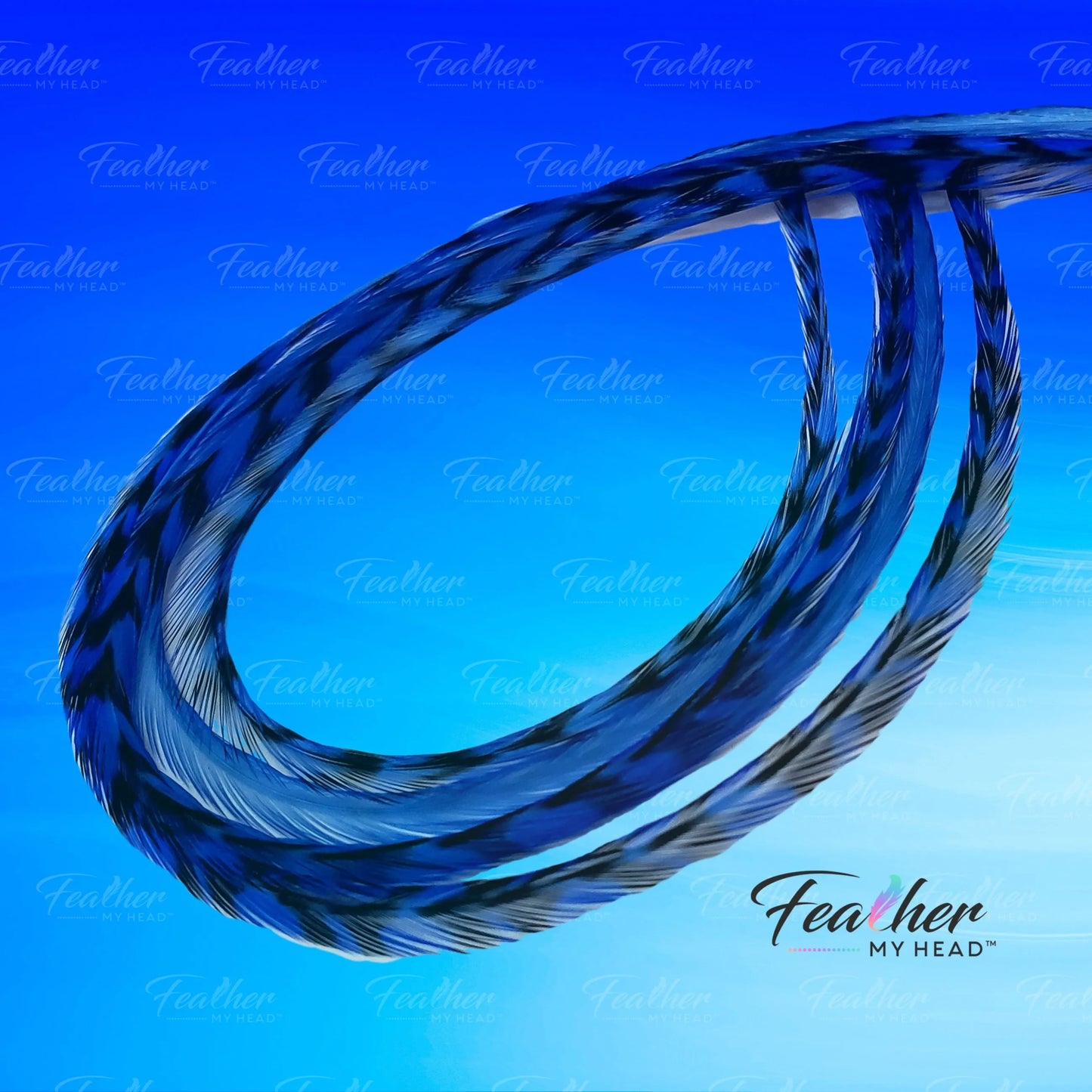 Electric Blue Hair Feather