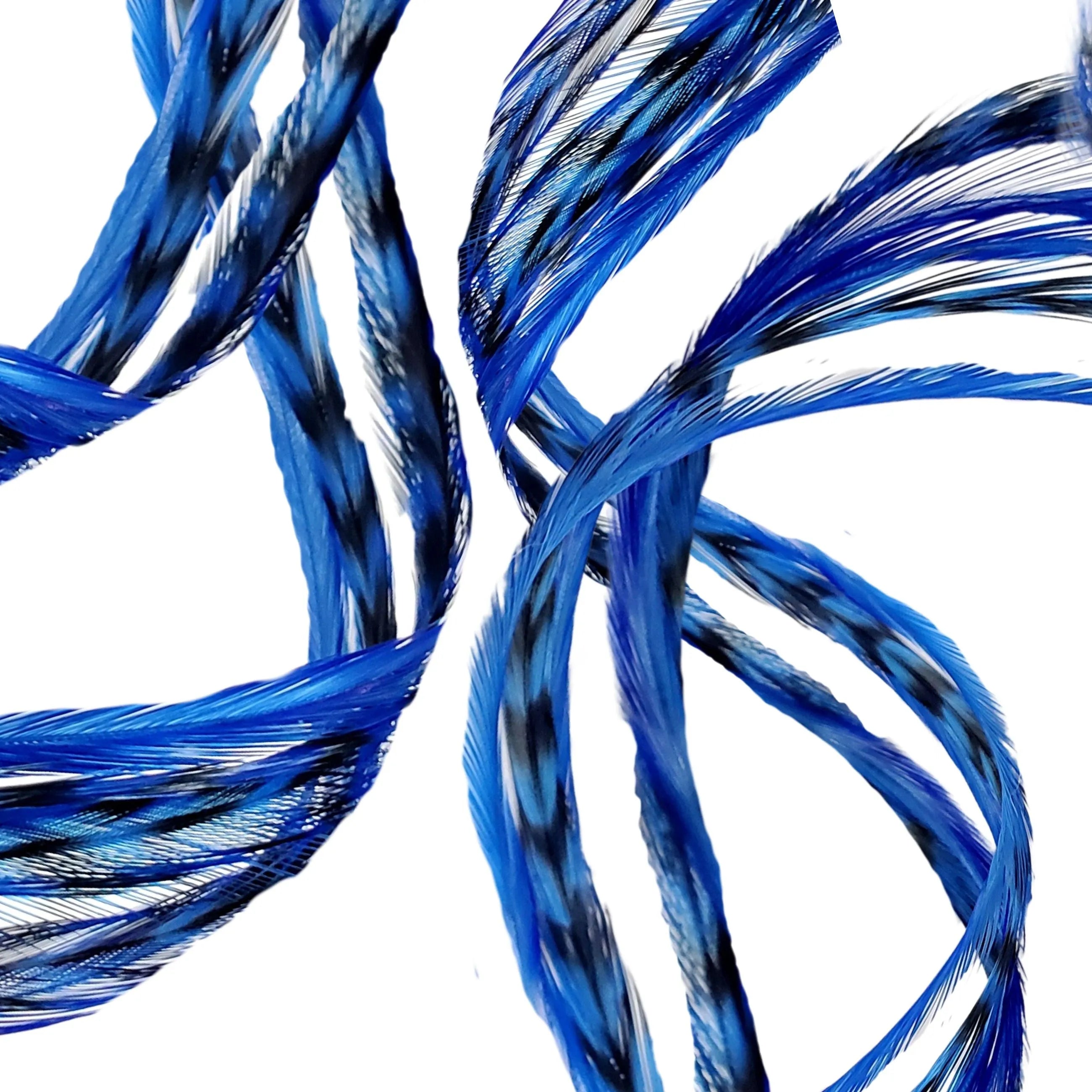 Electric Blue Hair Feather