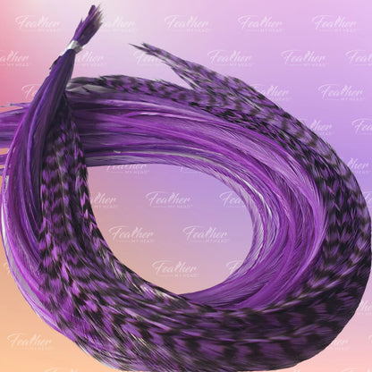 Electric Purple Hair Feather