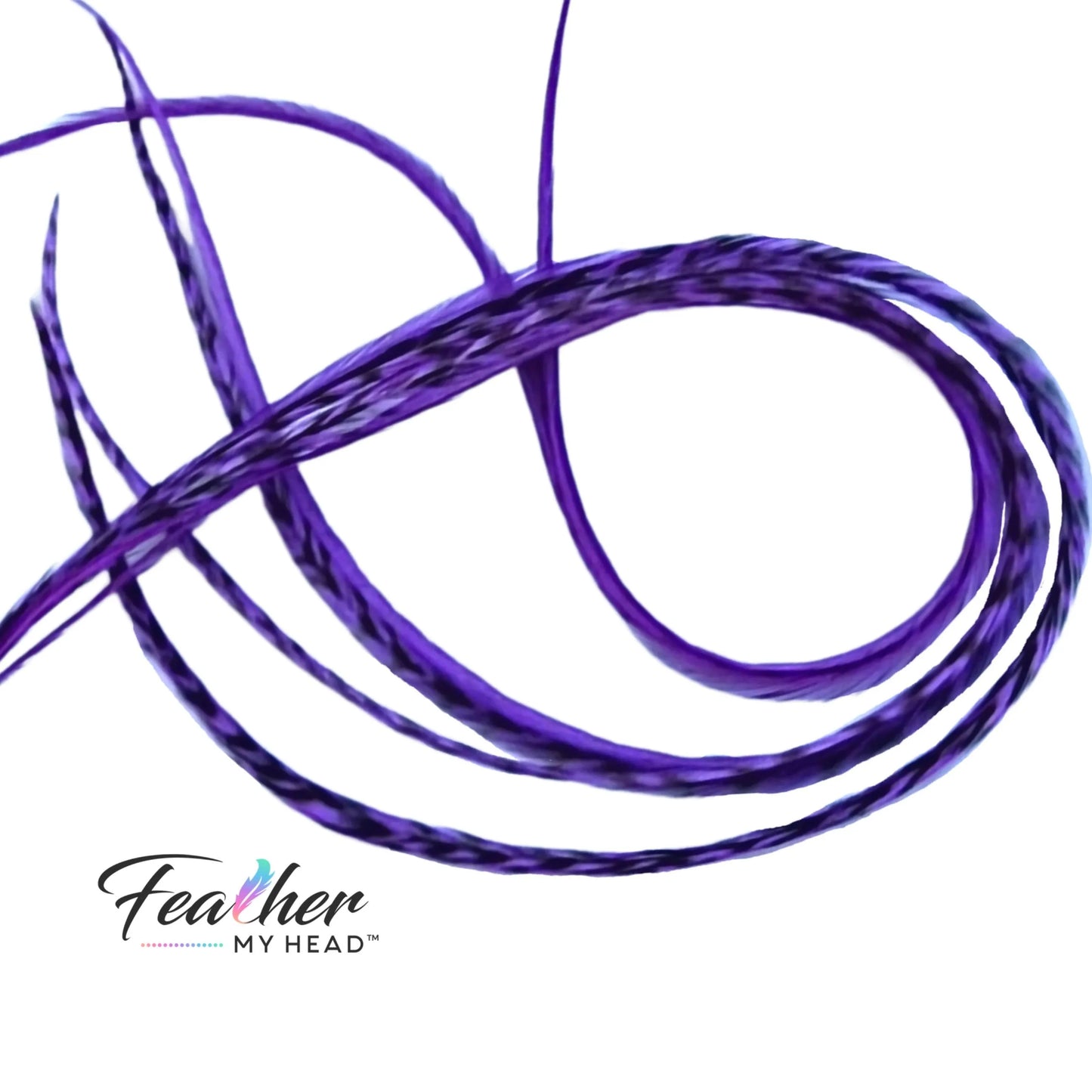 Electric Purple Hair Feather