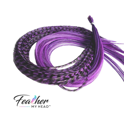 Electric Purple Hair Feather