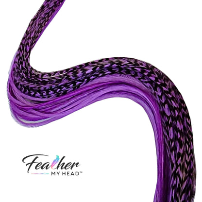 Electric Purple Hair Feather